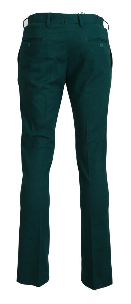 BENCIVENGA Green Straight Fit Men Formal Trousers Pants - ClickThatClicks 