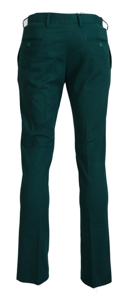 BENCIVENGA Green Straight Fit Men Formal Trousers Pants - ClickThatClicks 