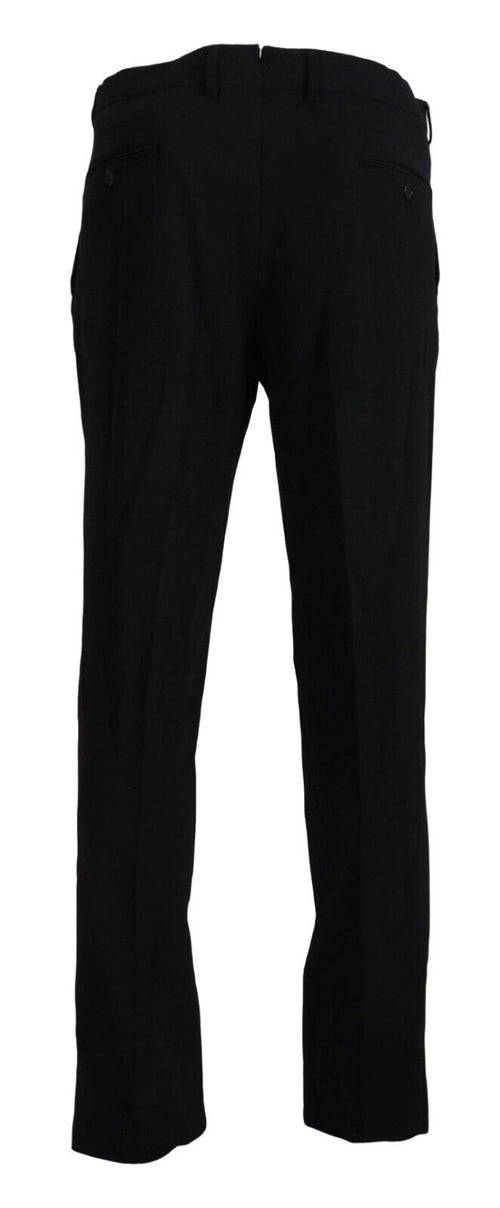 BENCIVENGA Black Straight Fit Men Formal Trousers Pants - ClickThatClicks 