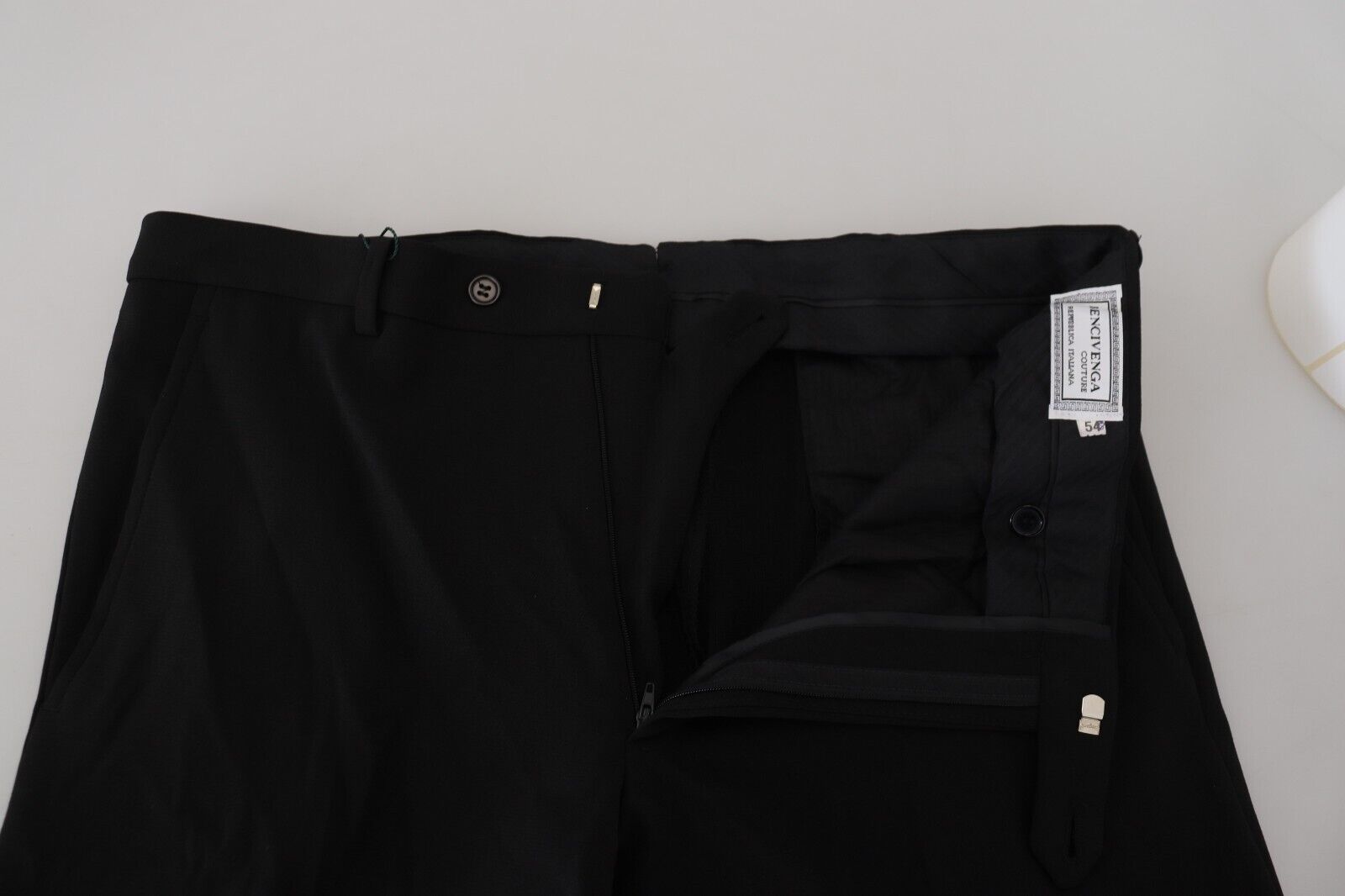 BENCIVENGA Black Straight Fit Men Formal Trousers Pants - ClickThatClicks 