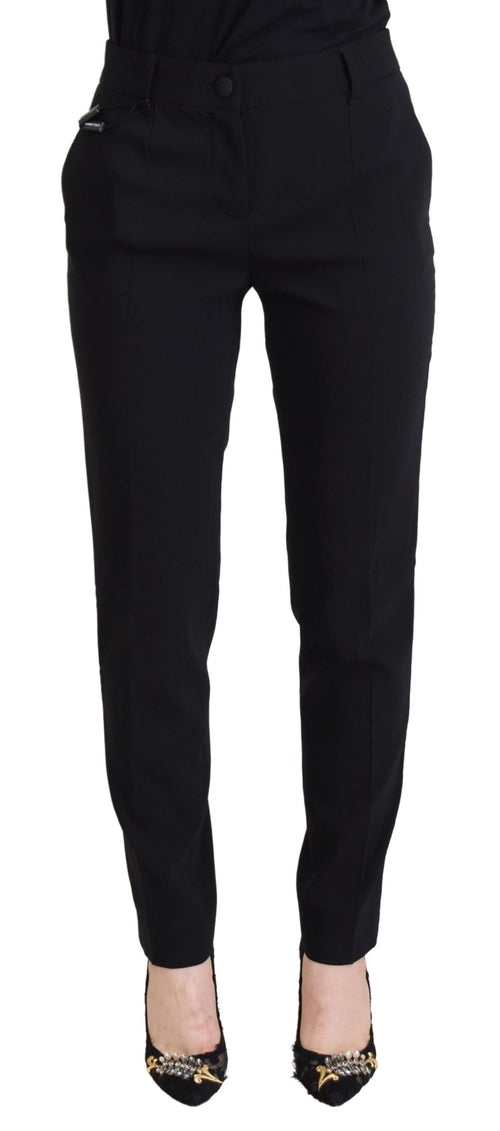 Dolce & Gabbana Black High Waist Women Pants - ClickThatClicks 