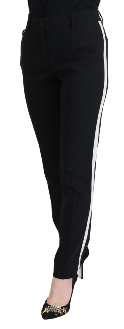 Dolce & Gabbana Black High Waist Women Pants - ClickThatClicks 
