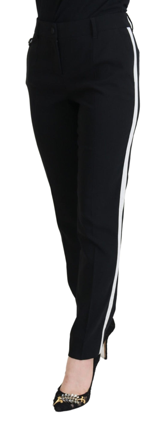 Dolce & Gabbana Black High Waist Women Pants - ClickThatClicks 