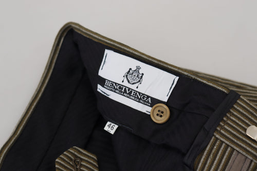 BENCIVENGA Multicolor Striped Pure Cotton Men Pants - ClickThatClicks 