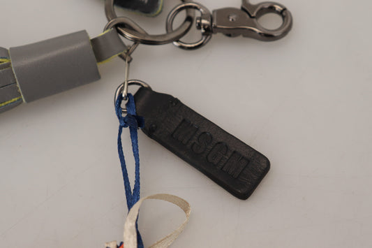 MSGM Multicolor Rocket Ship Silver Tone Metal Keychain - ClickThatClicks 