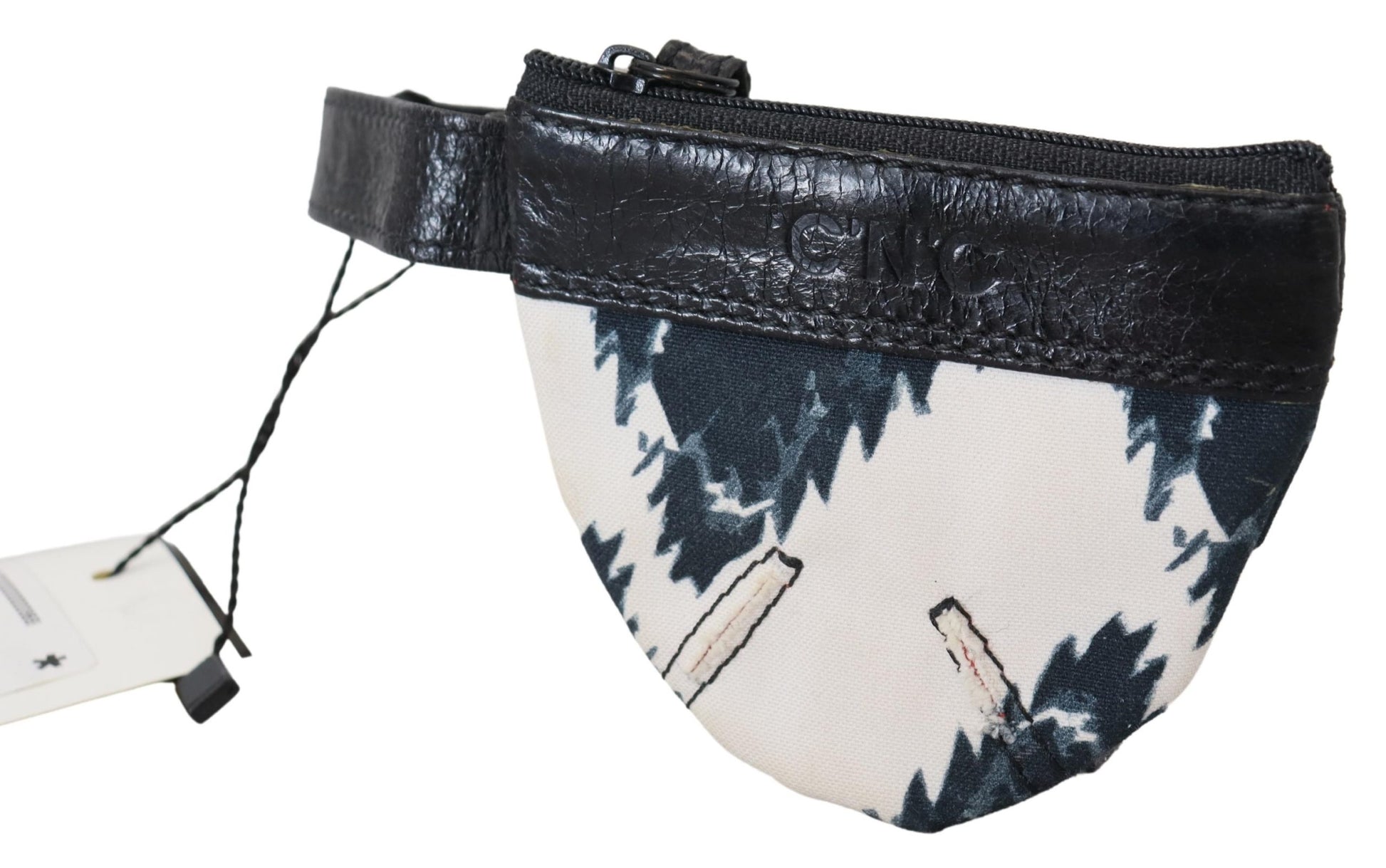 Costume National White Genuine Leather Coin Purse Strap Wallet - ClickThatClicks 