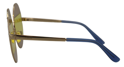 Dolce & Gabbana Gold Oval Metal Crystals Shades DG2209B Sunglasses - ClickThatClicks 