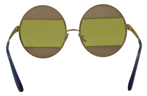 Dolce & Gabbana Gold Oval Metal Crystals Shades DG2209B Sunglasses - ClickThatClicks 