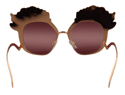 Dolce & Gabbana Pink Gold Rose Sequin Embroidery DG2202 Sunglasses - ClickThatClicks 