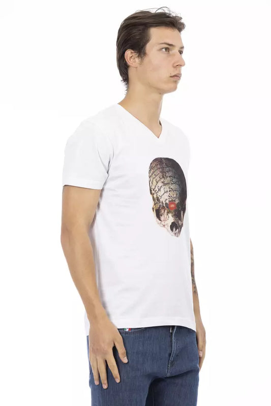 Trussardi Action White Cotton Men's T-Shirt - ClickThatClicks 