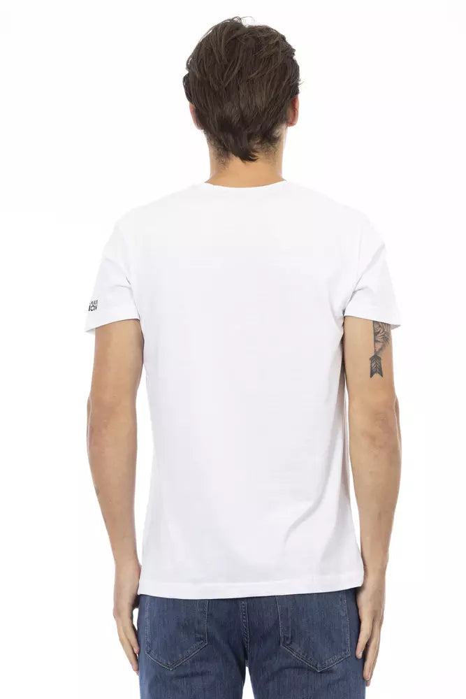 Trussardi Action White Cotton Men's T-Shirt - ClickThatClicks 