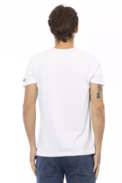 Trussardi Action White Cotton Men's T-Shirt - ClickThatClicks 