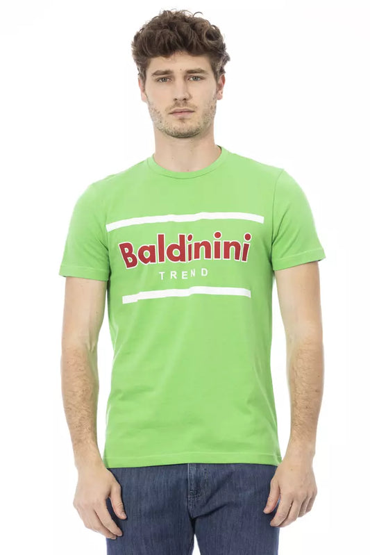 Baldinini Trend Green Cotton Men T-Shirt - ClickThatClicks 