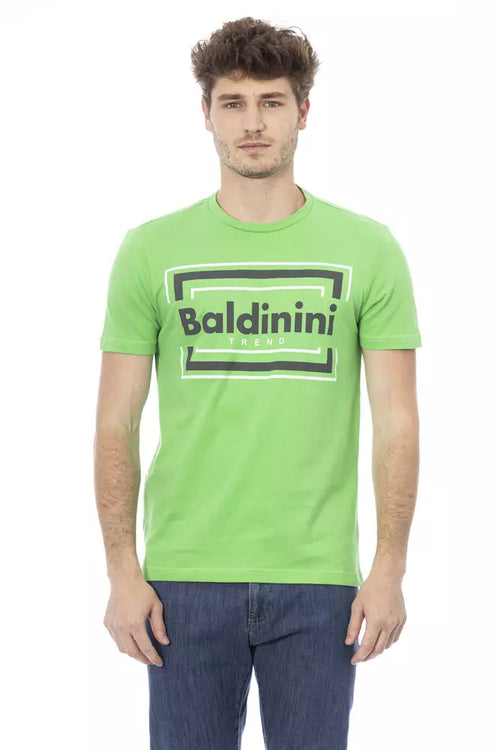 Baldinini Trend Green Cotton Men T-Shirt - ClickThatClicks 