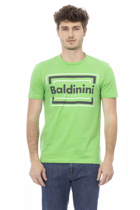Baldinini Trend Green Cotton Men T-Shirt - ClickThatClicks 