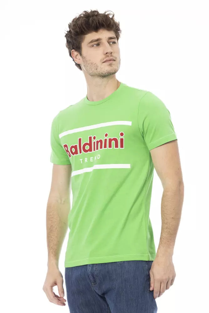 Baldinini Trend Green Cotton Men T-Shirt - ClickThatClicks 