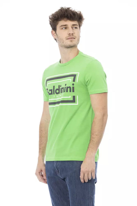 Baldinini Trend Green Cotton Men T-Shirt - ClickThatClicks 