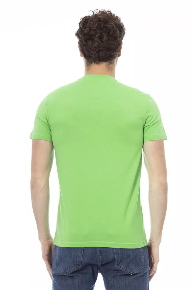 Baldinini Trend Green Cotton Men T-Shirt - ClickThatClicks 
