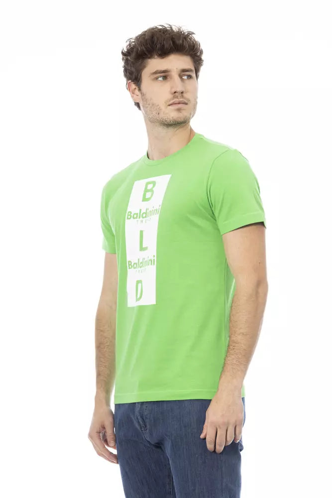 Baldinini Trend Green Cotton Men T-Shirt - ClickThatClicks 