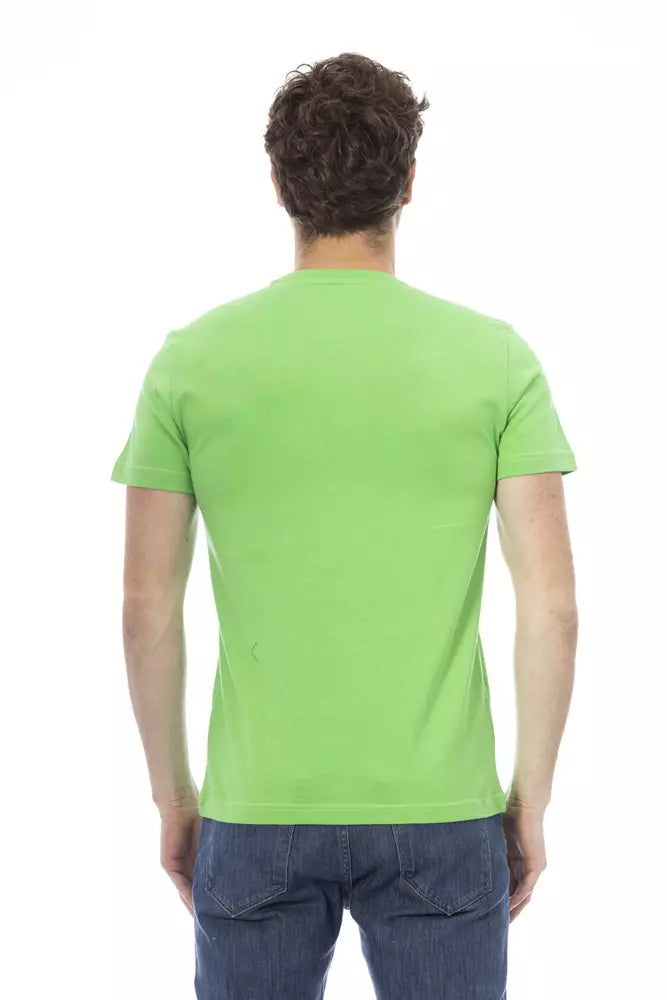 Baldinini Trend Green Cotton Men T-Shirt - ClickThatClicks 