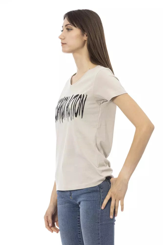 Trussardi Action Beige Cotton Women Top - ClickThatClicks 