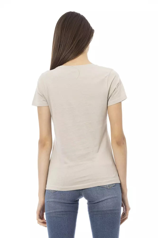 Trussardi Action Beige Cotton Women Top - ClickThatClicks 