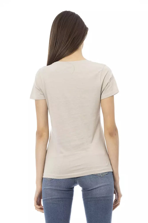 Trussardi Action Beige Cotton Women Top - ClickThatClicks 