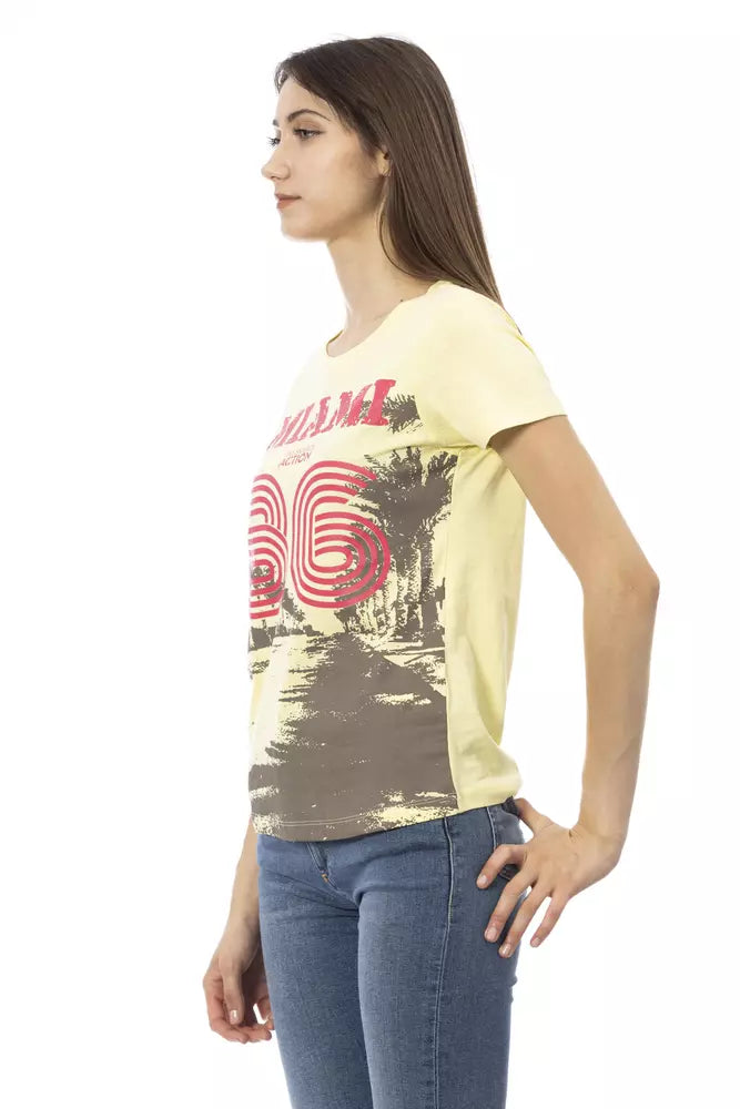 Trussardi Action Yellow Cotton Women T-Shirt - ClickThatClicks 