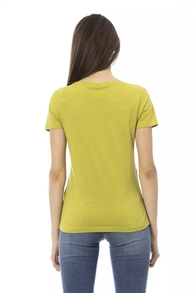 Trussardi Action Green Cotton Women T-Shirt - ClickThatClicks 
