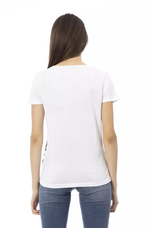 Trussardi Action White Cotton Women T-Shirt - ClickThatClicks 