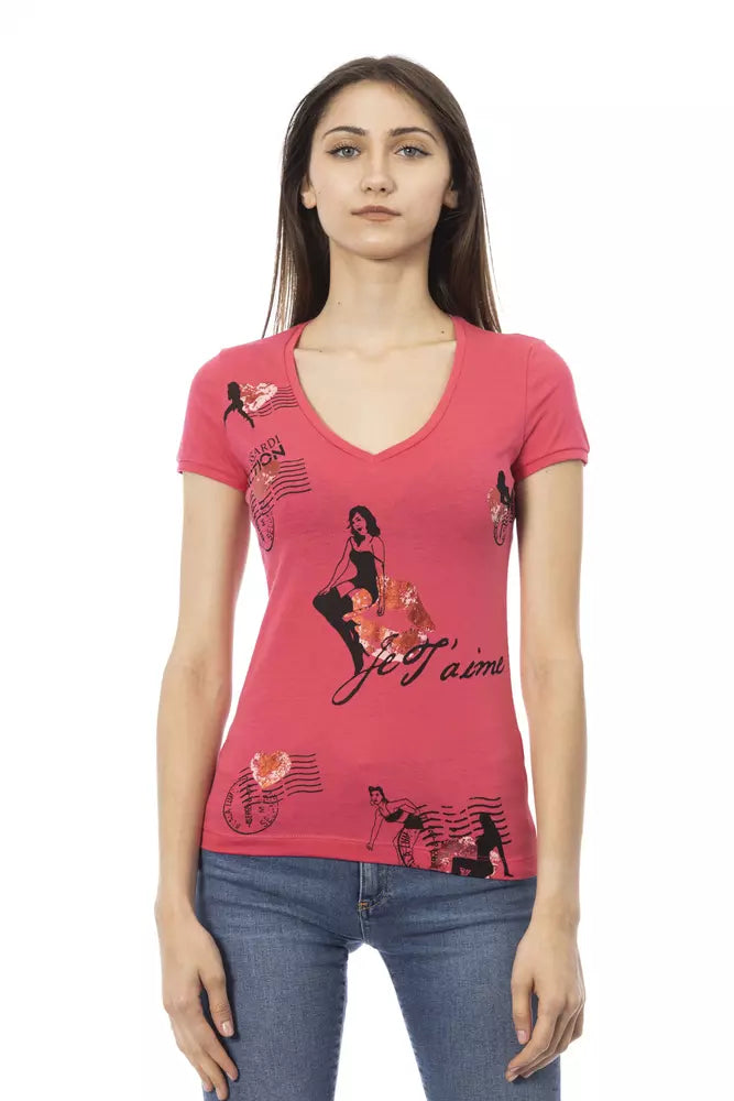 Trussardi Action Multicolor Cotton Women Top - ClickThatClicks 
