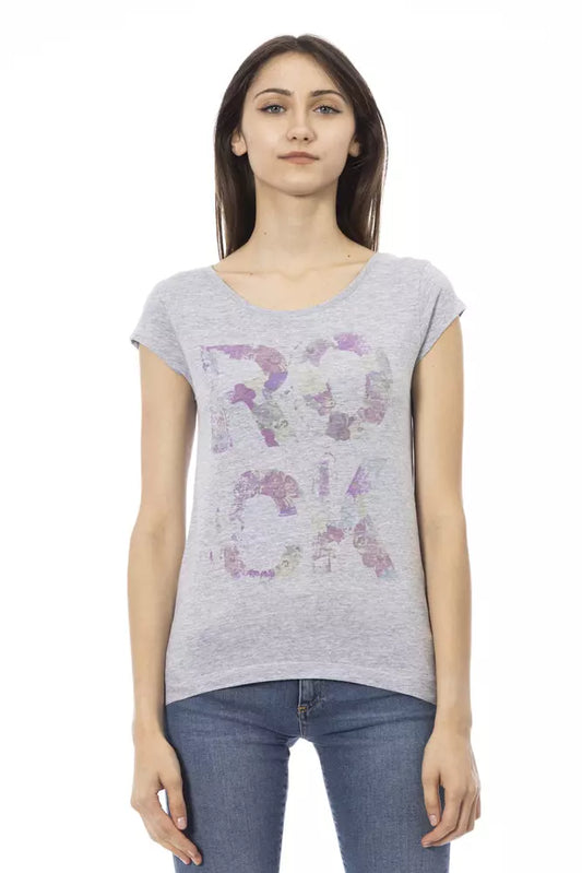 Trussardi Action Gray Cotton Women T-Shirt - ClickThatClicks 