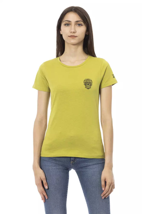 Trussardi Action Green Cotton Women T-Shirt - ClickThatClicks 