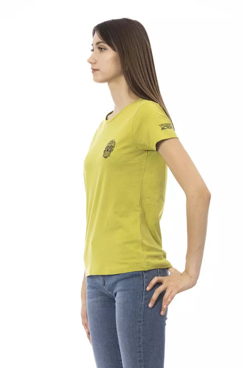 Trussardi Action Green Cotton Women T-Shirt - ClickThatClicks 
