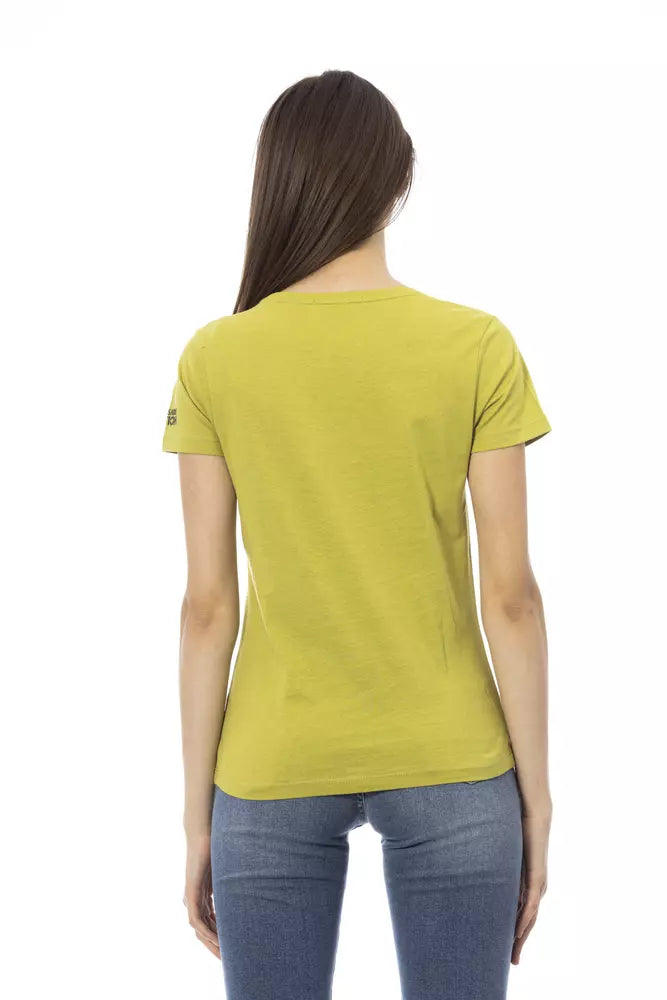 Trussardi Action Green Cotton Women T-Shirt - ClickThatClicks 