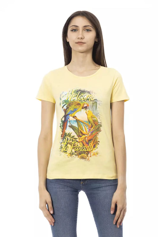 Trussardi Action Yellow Cotton Women T-Shirt - ClickThatClicks 