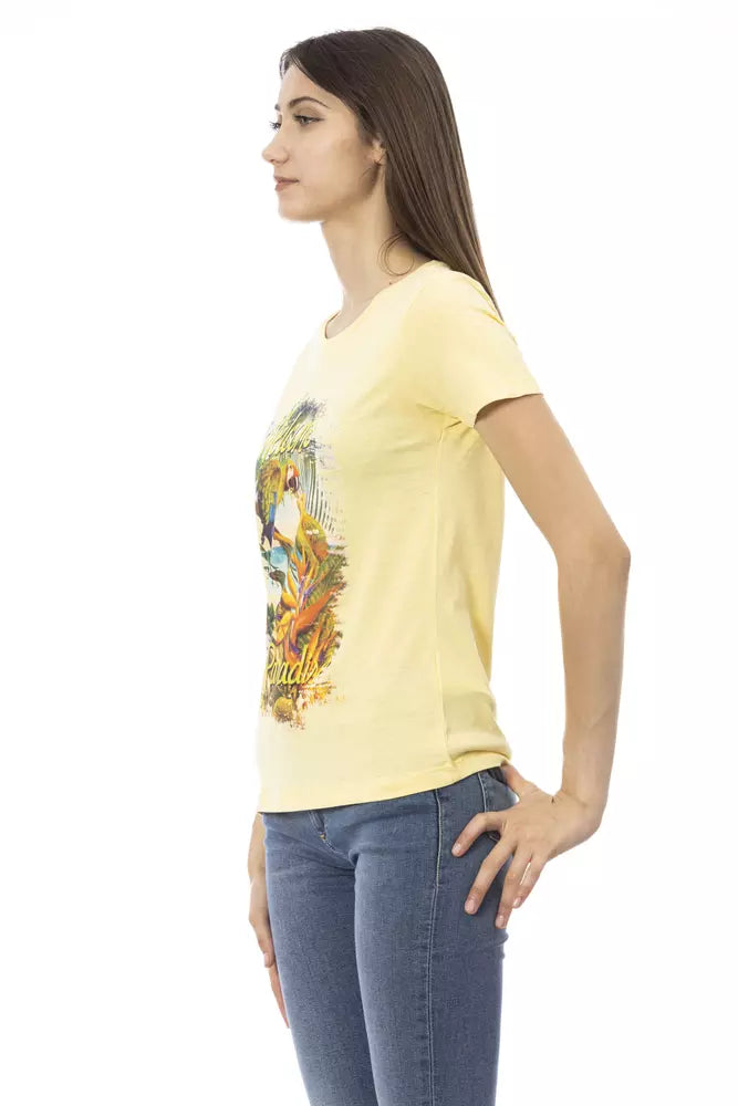 Trussardi Action Yellow Cotton Women T-Shirt - ClickThatClicks 