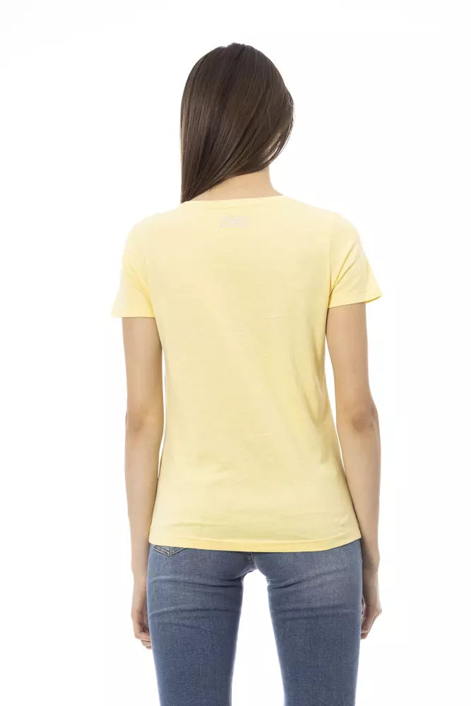 Trussardi Action Yellow Cotton Women T-Shirt - ClickThatClicks 