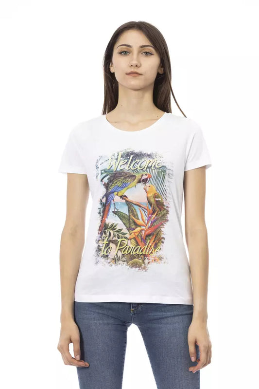 Trussardi Action White Cotton Women T-Shirt - ClickThatClicks 