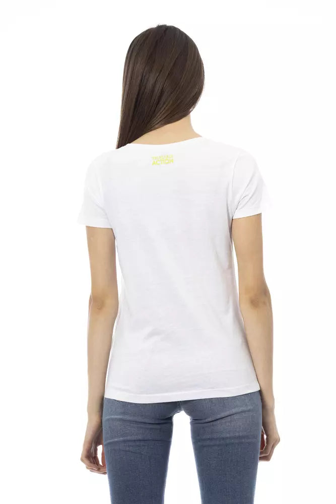 Trussardi Action White Cotton Women T-Shirt - ClickThatClicks 