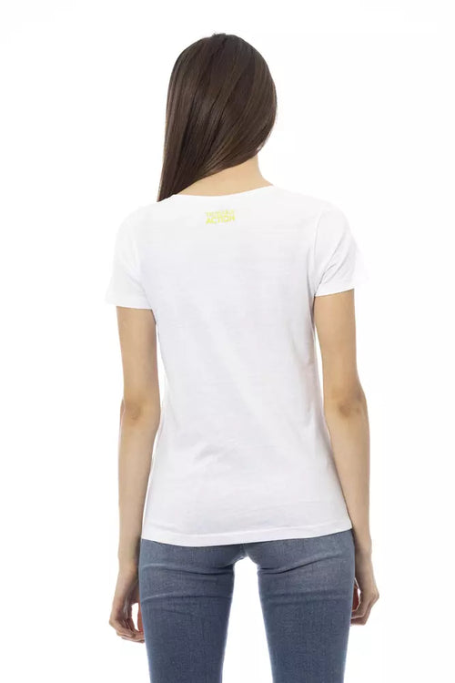 Trussardi Action White Cotton Women T-Shirt - ClickThatClicks 