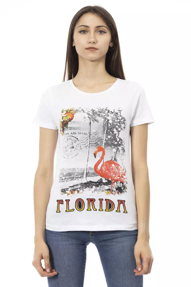 Trussardi Action White Cotton Women T-Shirt - ClickThatClicks 