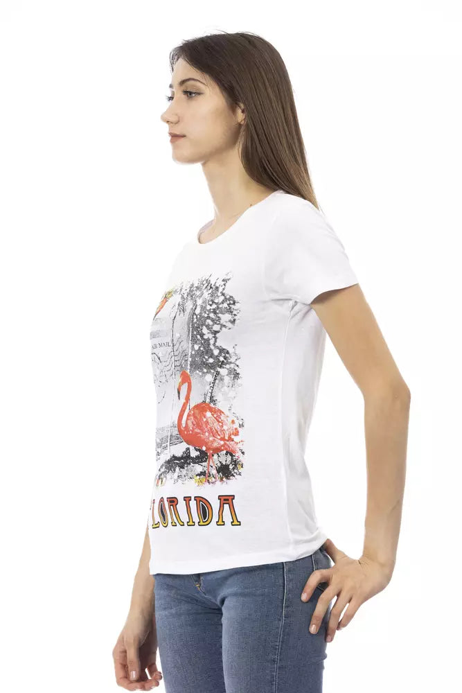 Trussardi Action White Cotton Women T-Shirt - ClickThatClicks 