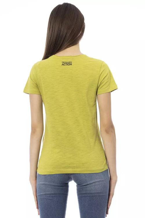 Trussardi Action Green Cotton Women T-Shirt - ClickThatClicks 