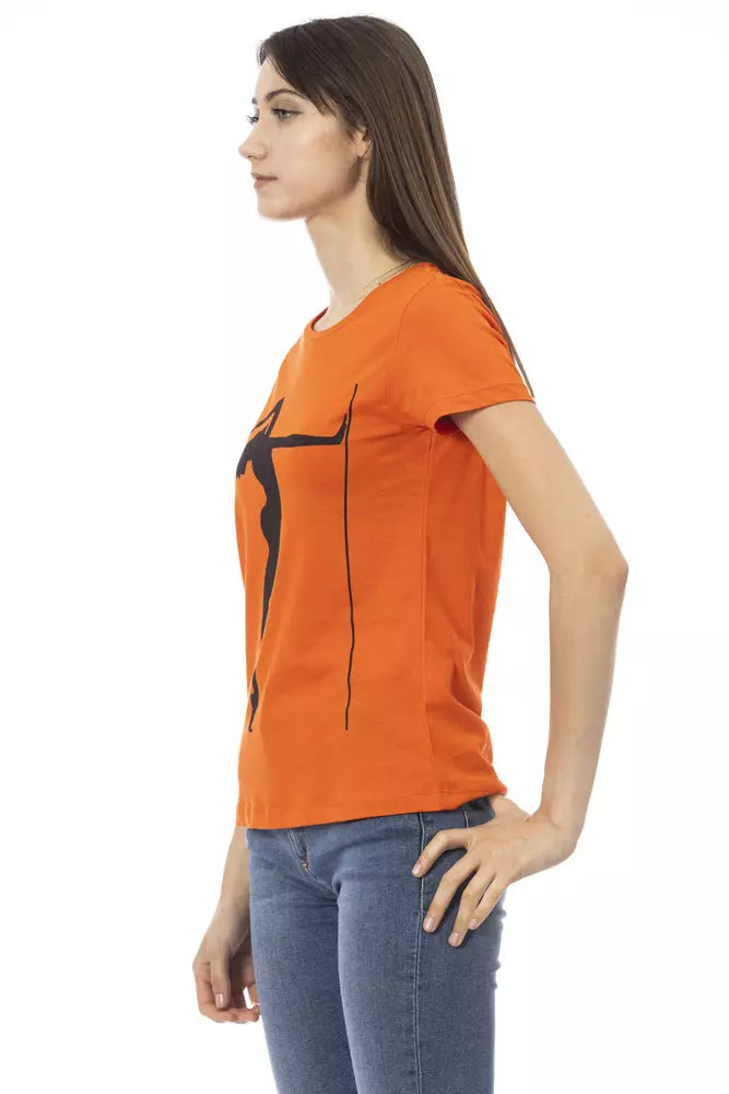 Trussardi Action Orange Cotton Women T-Shirt - ClickThatClicks 