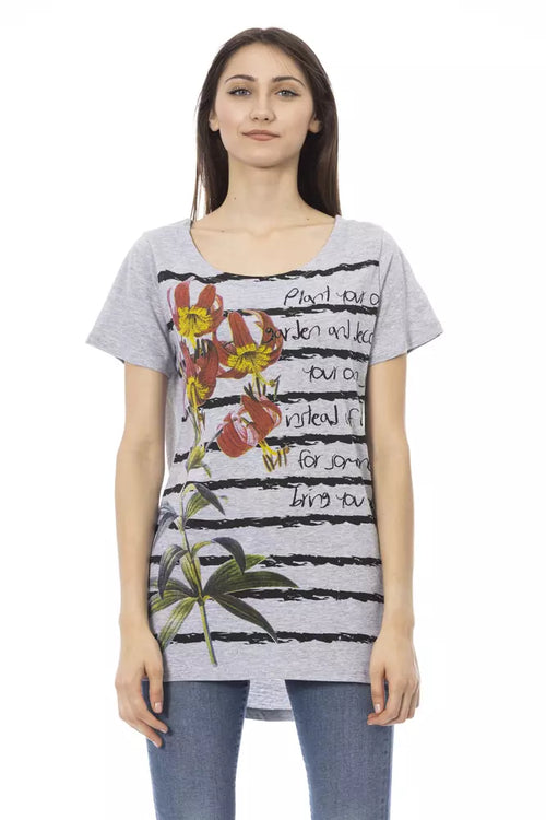 Trussardi Action Gray Cotton Women T-Shirt - ClickThatClicks 