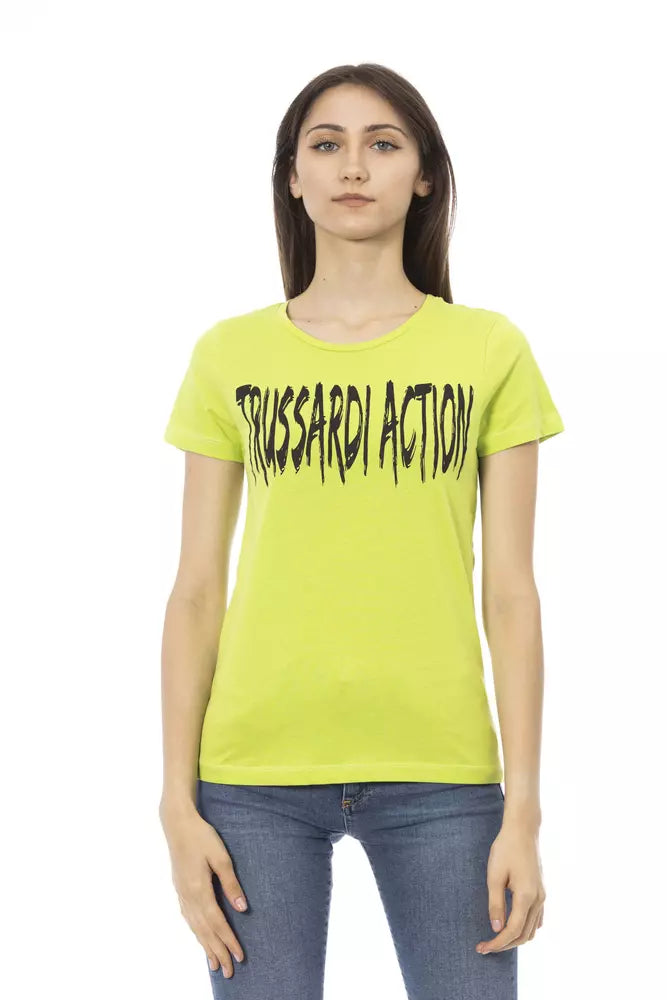 Trussardi Action Green Cotton T-Shirt