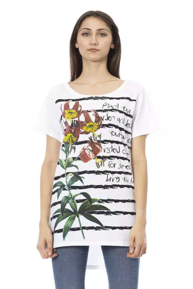 Trussardi Action White Cotton Women T-Shirt - ClickThatClicks 