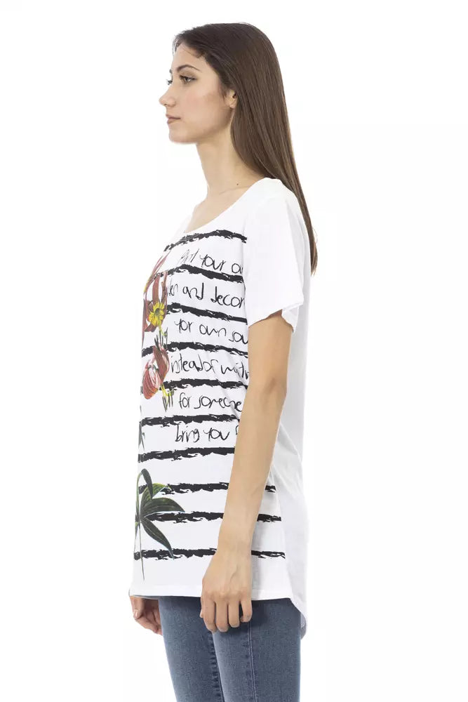 Trussardi Action White Cotton Women T-Shirt - ClickThatClicks 