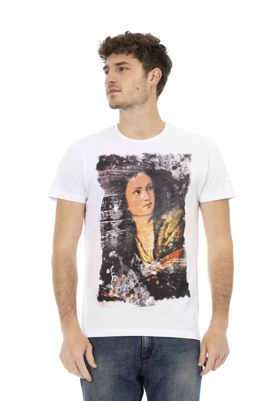 Trussardi Action White Cotton Men's T-Shirt - ClickThatClicks 